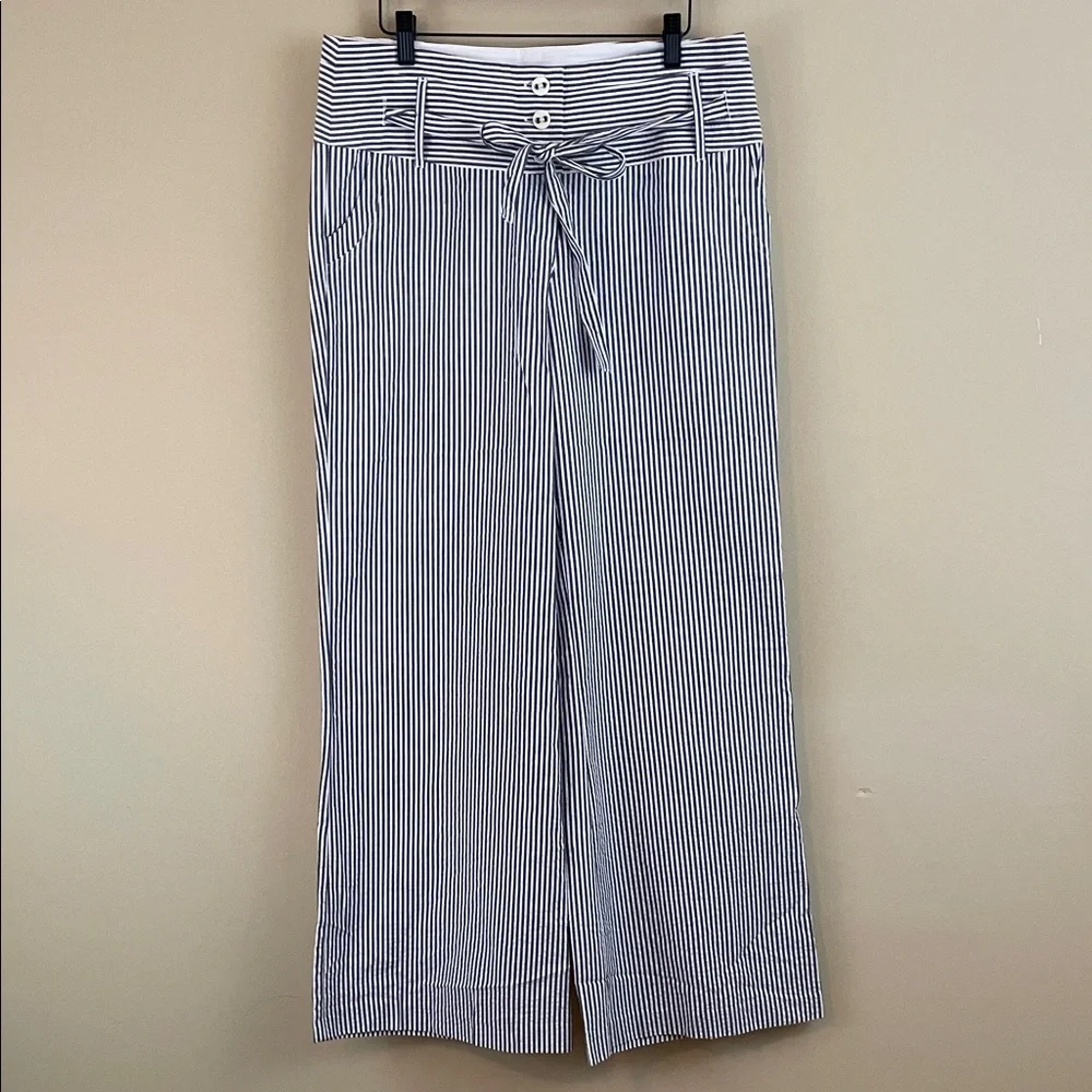 No Boundaries blue and white stripe Wide leg Pants trousers 11
